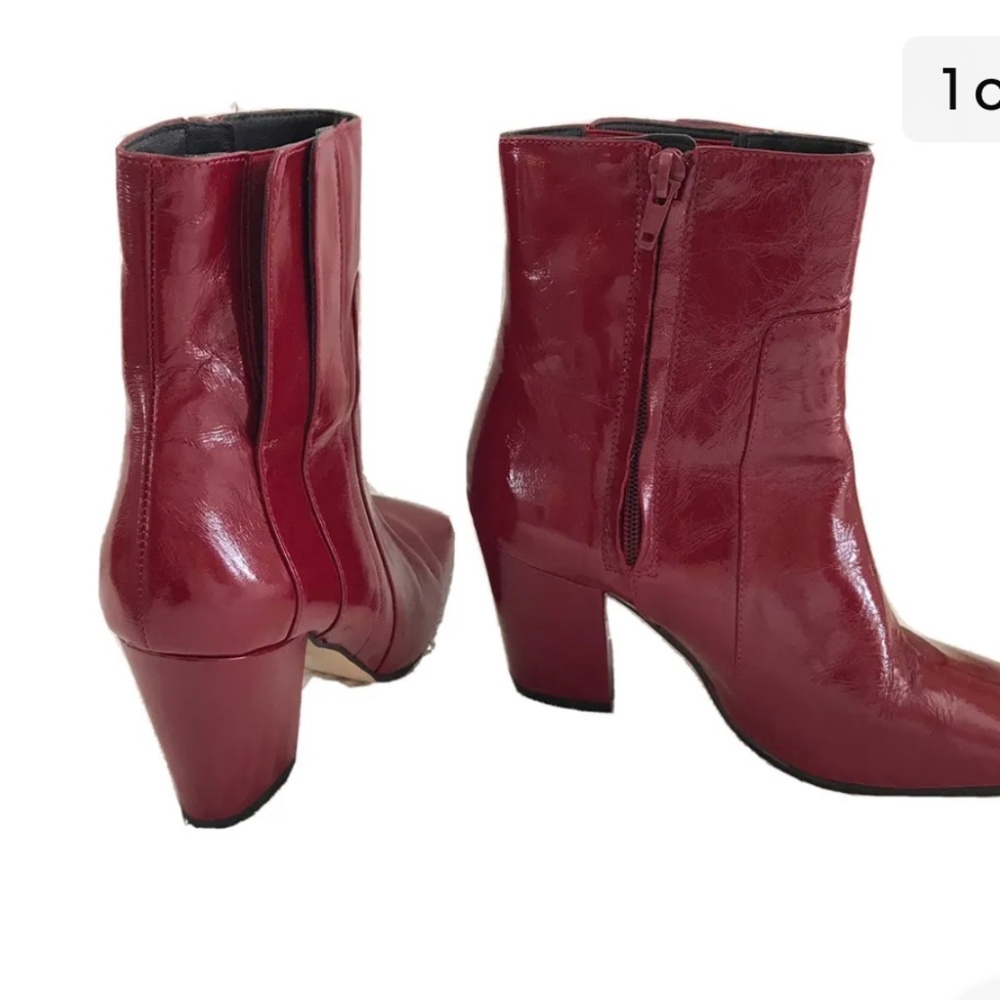 Zara red boots size 6